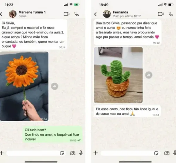 Depoimentos de alunas